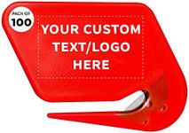 Custom Translucent Plastic Letter Openers Set of 100, Personalized Bulk Pack - Perfect for Home or Office - TRed