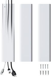 ECHOGEAR TV Cable Hider - 48" Long Cord Cover for Mounted TVs - Can Be Cut to Any Length - Installs On The Wall in Minutes with A Screwdriver to Conceal Wires