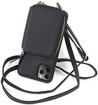 Gear Beast Crossbody Phone Case Wallet Compatible iPhone 11, RFID Protected Cross Body Phone Purse Bag with Adjustable Strap Black