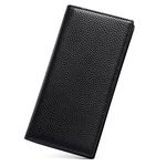 Wallets for Women RFID Blocking Ultra Slim Leather Credit Card Holder Clutch by GOIACII