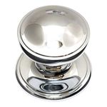 House of Brass Solid Heavy Cast Polished Chrome Victorian Centre Door Knob (Fixed Knob)