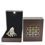 Moon Jewellery Boxes with LED Light (Brown) ((Pendant (3.0x3.5))