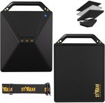 Starlink Mini Protective Cover Case, Portable Protector with 7 1/4"-20 Nuts for DIYer-Friendly to Expand as Starlink Mini Mount, Silicone Cover with Sturdy Handle Shoulder Strap for Satellite Dish