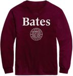 Barnesmith Bates College BAT Bobcats Long Sleeve Adult Unisex T-Shirt, Heritage, Garnet, X-Large