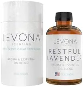 Levona Scent Essential Oil - Fresh Aroma for Home, Office, Hotel & Spa, Perfect in Humidifiers and Diffusers, Luxury Fragrance, with Eucalyptus, & Bergamot Notes - 500ml/ 17 fl oz, Restful Lavender