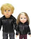 Kids Fashion Doll Leather Jackets for 18 & 14-Inch Dolls | Made by American Fashion World