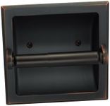 Designers Impressions Oil Rubbed Bronze Recessed Toilet / Tissue Paper Holder All Metal Contruction - Mounting Bracket Included