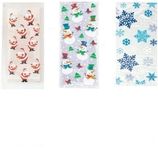 Unique Party BPWFA-4257 Christmas Santa Snowman and Snowflake Cello Bags Pack