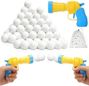 Vodolo 100 PCS Fake Snow Balls for Fights Indoor with Launcher,Soft Artificial Indoor Snowball Fight Set with Snow Bag,Winter Activities Vacation Essentials Christmas Games