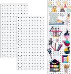 Pegboard Wall Organizer Panels, Craft Room, Kitchen, Garage, Living Room, Bathroom, and Study Room, Easy to Install (4Pcs)