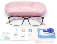 Women Anti Blue Light Glasses Block Eye Strain Glare with Case Tester, Gaming Computer Glasses Blue Light Block Glasses Filter UV Blocker Clear Lens Small Face Narrow Rectangle Nerd Frame Pink Black