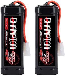 GOLDBAT 5000mAh 7.2V NiMH Battery with Tamiya Connector for RC Car RC Truck LOSI Associated HPI Kyosho Tamiya Hobby (2 Pack)