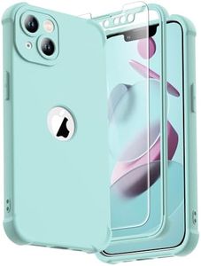 ORETECH for iPhone 13 Mini Case, with [2 pcs Screen Protector] [Camera Protection] [15 Ft Military Grade] 360 Shockproof Full Body Phone Case iPhone 13 Mini Cover Slim Thin Case 5.4"- Mint Green