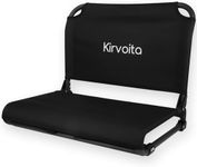 KIRVOITA Stadium Seats with Back Support, Bleacher Chairs with Backs and Cushion, Bleacher Seats with Backs and Cushion (1, Black, 20 * 15 * 16.5 in)