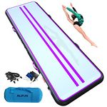 ALIFUN Inflatable Air Tumbling Mat Gymnastics Tumble Mat 6FT 10FT 13FT 16FT 20FT Training Mat Thick 10CM 20CM with Electric Air Pump