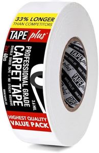Professional Rug Tape - 2 Inch by 40 Yards (120 Feet! - 2X More!) - Double Sided Non-Slip Carpet Tape - Premium White Finish - Perfect Gripper for Holding Indoor Rugs in Place