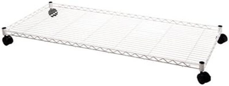 DormCo Suprima Rolling Underbed Storage Shelf - White