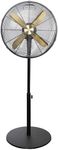 Russell Hobbs 16” Metal Pedestal Fan in Brushed Gold & Black, 3 Speed Settings, Powerful Airflow, Ergonomic Design, Tilt and Oscillating Features, 4 Curved Blades, Up To 2 Years Guarantee, RHMPF1601BG