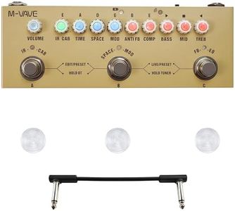 M-VAVE Cube Baby Acoustic Guitar Multi Effects Pedal, Portable Acoustic Guitar Effects Pedal with IR Loader Cabinet,Pedalera Multiefectos para Guitarra with Footswitch Topper & Audio Cable