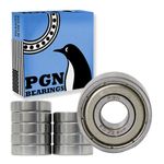 PGN - 608-ZZ Double Shielded Ball Bearing - 8x22x7 - Lubricated - Chrome Steel (10 PCS)