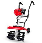 DVI 52CC Tiller/Cultivator/Weeder with 2 Stroke High Power Petrol Engine for Weeding,Cultivating in Every Type of Soil | with Cross Type Weeder Attachment | for Cultivating to Prepare Soil