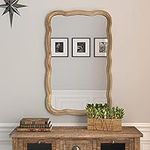 COZAYH Curved Wood Frame Accent Mir