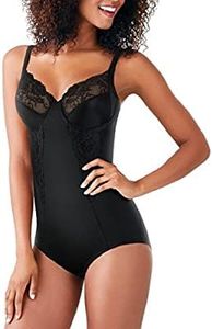 Maidenform Shapewear Vintage Chic BodyBriefer Sujetador, Negro (Black), (Talla del Fabricante: 100E) para Mujer