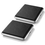 Cigarette Case, 2 Pcs Leather Cigarette Box, Cigarette Box Holder for Men, Women (Hold 20 Cigarette)