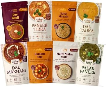 The Cumin Club Indian Meal Kit - Easy, Healthy, and Irresistibly Flavorful - Instant Meals Effortless Cooking & Wholesome Goodness - Ready to Eat Indian Food (Pack of 8)