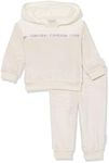 Calvin Klein Baby Girls 2 Pieces Pant Set, Natural, 12 Months