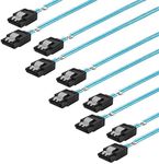 ADCAUDX SATA-III Cable:0.5M,5 Pack SATA 6Gbps Cables Thin SATA Cable,Straight SATA SSD Cable,Flexible-SATA Cable for SSD, HDD, CD, DVD Drives,Blue (1.6FT)