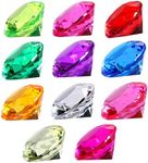 DEODARI 75pcs Multi-Colored Acrylic Gems Plastic Gemstones for Pirate Treasure Party Decoration Table Decorations Vase Filler Fish Tank etc. (Multi Color)