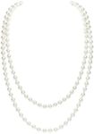 BABEYOND Long Pearl Necklace Faux P