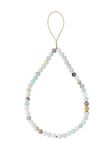 OAIITE Semi-Precious Gem Stones Beaded Phone Charm Cell Phone Lanyard Wrist Strap Handmade Natural Gemstone Phone Chain string, Agate, Agate