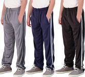 3 Pack: Boys Active Mesh Sweatpants Track Pant Basketball Athletic Fashion Teen Pants Soccer Casual Girls Lounge Open Bottom Running Boy Track Kids Pockets Gym Activewear Training -Set 5,XS(6-7)