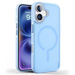 GRIPP Slimfit Mag-Safe Case for iPhone 16 Plus (6.7”) 2024 | 6ft Drop-Tested with D30 Tech, Anti-Scratch, Impact & Shock Absorbent Bumper, Lightweight, PC+TPU Corrugated Matte Back Cover - Blue