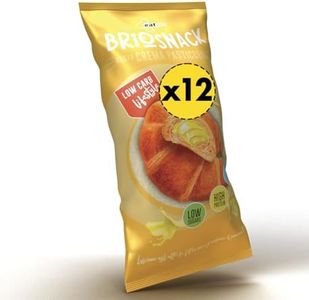 Cornetti Proteici Senza Carboidrati EatPro 12 Brioches Senza Zucchero Low Carb Crema 1,1% Zuccheri, 25% Proteine, Colazione Proteica Keto Diet Croissant Proteici, Dieta Chetogenica Prodotti