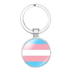 Transgender Keyring LGBTQ Flag Striped Rainbow LGBT Pride Keychain