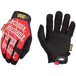 Mechanix Wear: The Original Work Glove with Secure Fit, Synthetic Leather Performance Gloves for Multi-Purpose Use, Durable, Touchscreen Capable Safety Gloves for Men (Red, Large)