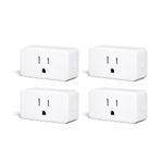 THIRDREALITY ZigBee Smart Plug 4 Pack with Real-time Energy Monitoring,15A Outlet,Timer Function,ETL Certified,ZigBee Hub Required,Work with Home Assistant,Compatible Echo Devices and SmartThings