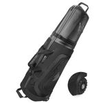 SWIFTEE Premium Golf Travel Bag with Hard Case Swiftee Branded Top & TSA Lock – 1680D Oxford Fabric, Oversized Wheels, Lightweight Airline Carrier for Maximum Club Protection (Black)