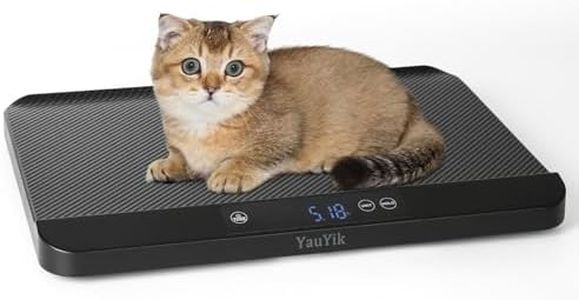 YauYik Digital Pet Scale for Accurate Weighing - Baby Scales for Weighing, Ideal for Small Pets, Puppies, and Cats with Non-Slip Mat - LED Display with Hold Function, Measures Up to 40kg