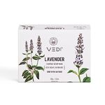 Vedi Lavender Castile Soap Bar | Hemp Based | 100% Natural Handmade Soap Without Harsh Chemical | SLS & Paraben Free | With the Goodness of Lavender (100g)