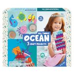 jackinthebox Cardboard Under The Sea Themed Craft Kit | Includes Beautiful Felt Mermaid Sewing Kit | 3 Different Crafts-In-1 | Best Gift Girls Ages 6 To 10 Years (3-In-1, Multicolor)