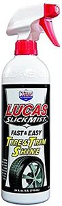 Lucas Oil Tire Shine, Slick Mist Tire and Trim, 24 oz Spray Bottle, Set of 6