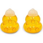 B4E Wasp Trap | Pack of 2 Hanging Yellow Wasp Catcher, Hornets Bee Trap | Reusable Yellow Jacket Fly Trap For Indoor and Outdoor Usage | Summer Pest Control | Multiple Specially Placed Entry Tunnels