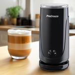 Pro Breeze® Electric Milk Frother, Steamer & Warmer - Automatic Whisk for Coffee, Hot Chocolate, Iced Frappe - Coffee Gifts for Coffee Lovers - Black