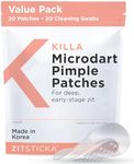 ZitSticka Killa Acne Patches for Face - World's Most Potent Pimple Patch with Fast-Acting Microdarts - Starts Working within 2 Hours for Deep, Early-Stage Zits & Blemish - 20 Count