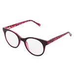 Betsey Johnson Women's Sparkle & Shimmer Round Reading Glasses, Pink, 48 mm + 2.5