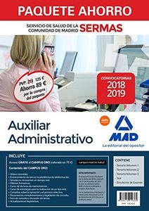Paquete Ahorro Auxiliar Administrativo Servicio de Salud de la Comunidad de Madrid